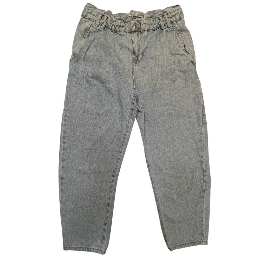 Zara Light Blue Denim Mom Jeans Tapered‎ Ankle Size 6